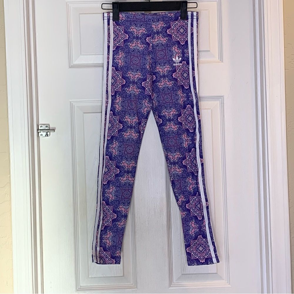 Adidas Multicolored Leggings Girls Youth Size Small